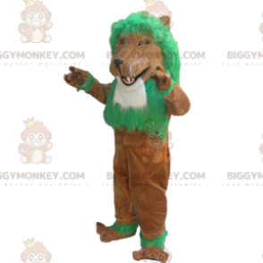 Στολή μασκότ καφέ λιονταριού BIGGYMONKEY™, στολή λιονταριού