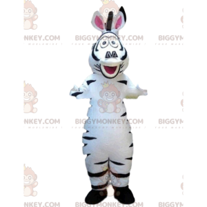 Costume da mascotte BIGGYMONKEY™ di Marty, Zebra famosa del