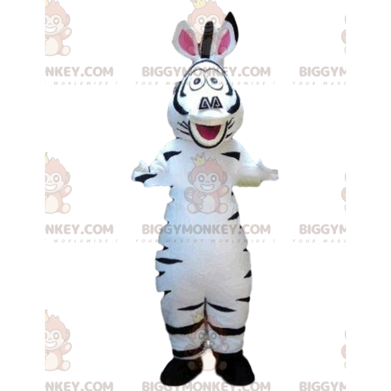 Kostium maskotki BIGGYMONKEY™ Marty'ego, Słynna zebra z Kostium maskotki BIGGYMONKEY™ Marty'ego, Słynna zebra z