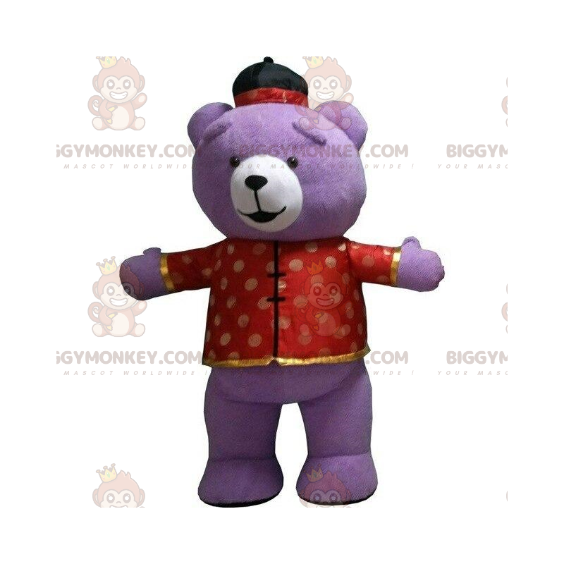 BIGGYMONKEY™ iso violetti nallenalle maskottiasu, karhuasu BIGGYMONKEY™ iso violetti nallenalle maskottiasu, karhuasu