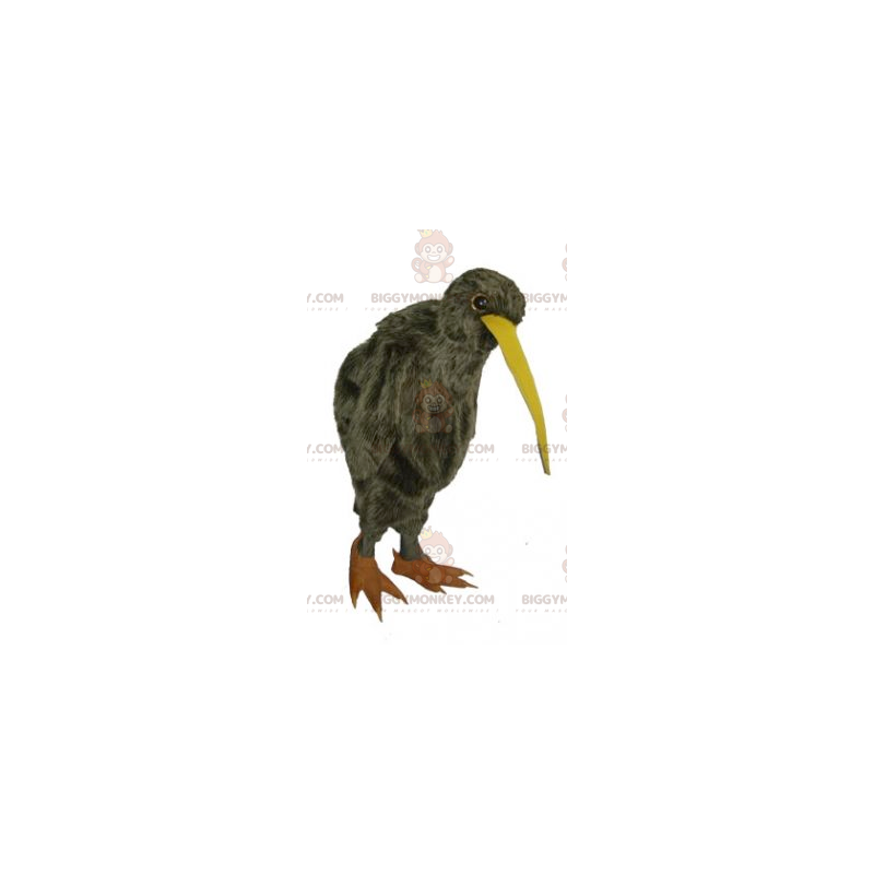 Costume de mascotte BIGGYMONKEY™ d'oiseau marron de courlis à Costume de mascotte BIGGYMONKEY™ d'oiseau marron de courlis à
