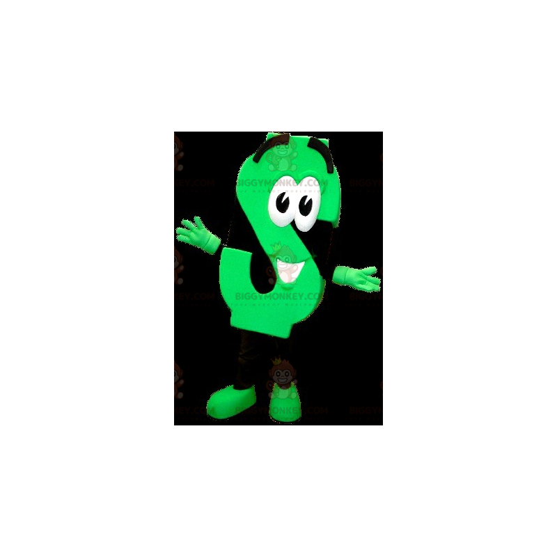 Neon Green and Black Letter S BIGGYMONKEY™ Mascot Costume – Neon Green and Black Letter S BIGGYMONKEY™ Mascot Costume –