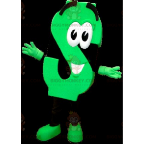 Neonově zelený a černý kostým maskota BIGGYMONKEY™ s písmenem S - Nezařazení maskoti - BIGGYMONKEY_0949 - BiggyMonkey.com