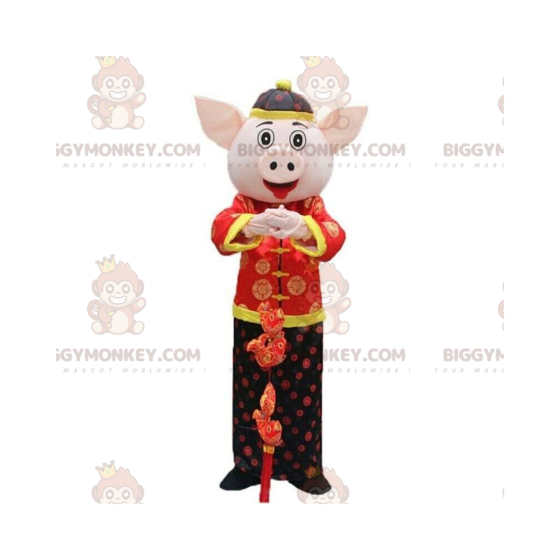 Costume de mascotte BIGGYMONKEY™ cochon Asie, costume Costume de mascotte BIGGYMONKEY™ cochon Asie, costume