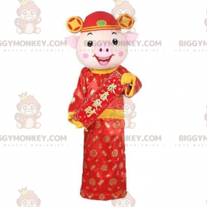 Chinese sign BIGGYMONKEY™ mascot costume, pig fancy dress, pig