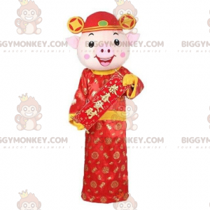 Traje de mascote de sinal chinês BIGGYMONKEY™, fantasia de