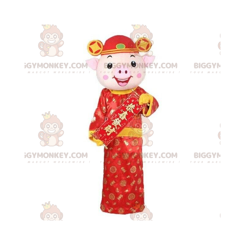 Signo chino BIGGYMONKEY™ traje de mascota, disfraz de cerdo Signo chino BIGGYMONKEY™ traje de mascota, disfraz de cerdo