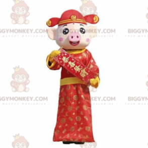 BIGGYMONKEY™ kinesisk tegn maskot kostume, grise kostume, grise fancy dress - Grise-maskoter - BiggyMonkey.com
