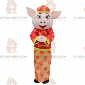 BIGGYMONKEY™ coquettish pig mascot costume, Asia costume