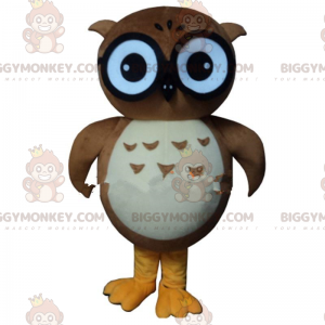 Maskotka BIGGYMONKEY™ sowa, sowa, brązowy kostium sowy -