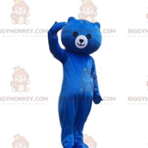 Traje de mascote de ursinho azul BIGGYMONKEY™, traje de ursinho