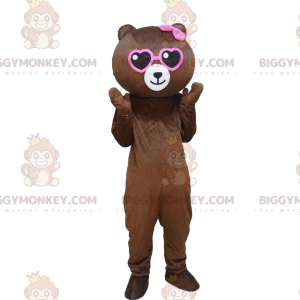 Teddybär BIGGYMONKEY™ Maskottchenkostüm, rosa Bärenkostüm