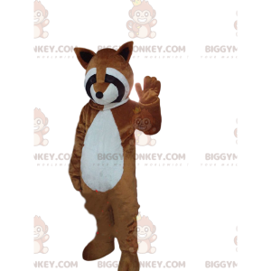 Raccoon BIGGYMONKEY™ mascot costume, red panda costume, brown