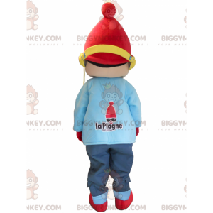 Junge im Winterurlaub BIGGYMONKEY™ Maskottchenkostüm