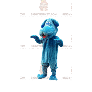 Dog BIGGYMONKEY™ mascot costume, doggie costume, blue animal