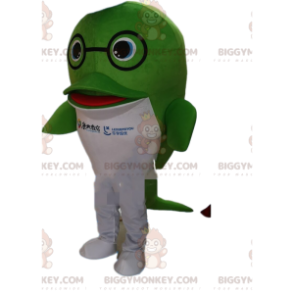 Dolphin BIGGYMONKEY™ maskotkostume, fiskekostume, grøn delfin - Fiskmascotter - BIGGYMONKEY_08188 - BiggyMonkey.com