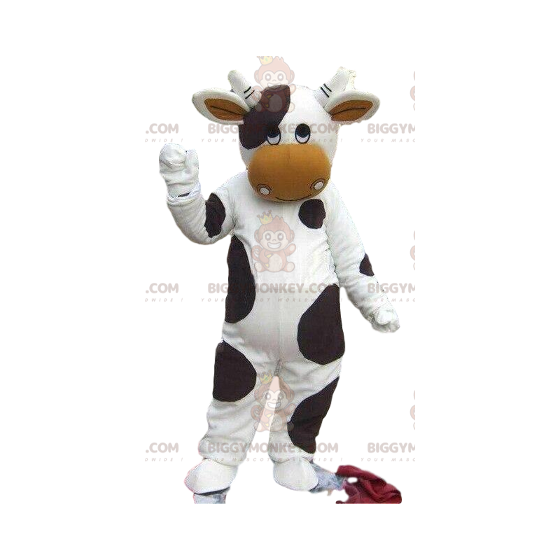 Disfraz de vaca, disfraz de mascota BIGGYMONKEY™ de granja Disfraz de vaca, disfraz de mascota BIGGYMONKEY™ de granja