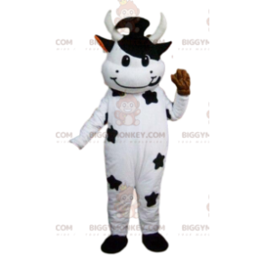 Στολή μασκότ Cow BIGGYMONKEY™, στολή αγελάδας, φανταχτερό