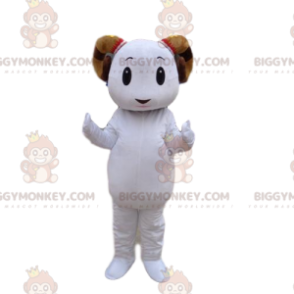 Στολή μασκότ Sheep BIGGYMONKEY™, στολή κατσίκας, φανταχτερό