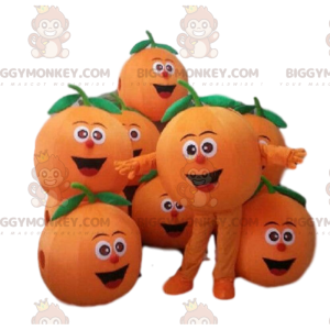 Orange BIGGYMONKEY™ Maskottchenkostüm, Obstkostüm