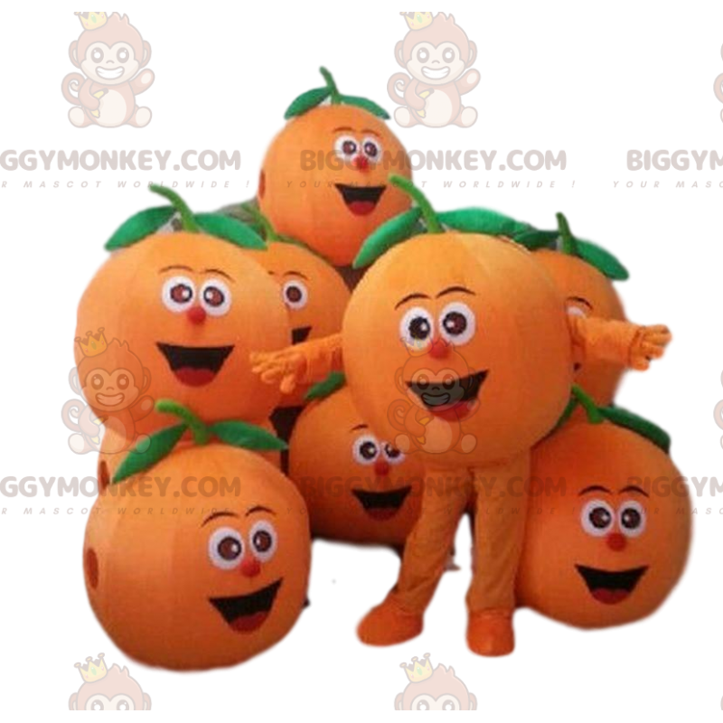 Disfraz de mascota BIGGYMONKEY™ naranja, disfraz de fruta Disfraz de mascota BIGGYMONKEY™ naranja, disfraz de fruta