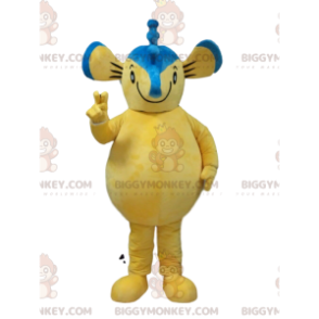 Στολή μασκότ ιππόκαμπου BIGGYMONKEY™, στολή ποντικιού, κίτρινο
