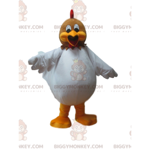 Costume de mascotte BIGGYMONKEY™ de poule rigolote, costume de