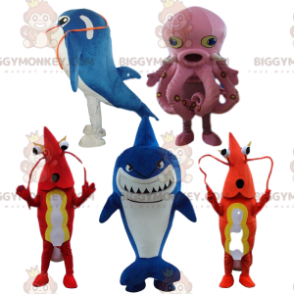 Costume da mascotte gamberetti BIGGYMONKEY™, costume da