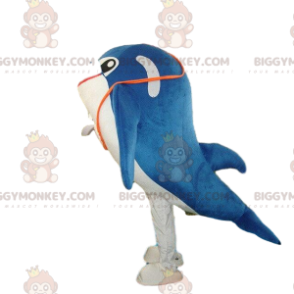 Costume de mascotte BIGGYMONKEY™ de dauphin, costume de poisson, déguisement de baleine - Mascottes Poisson - BiggyMonkey.com