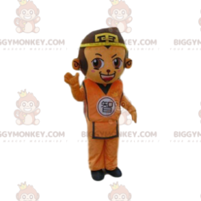 BIGGYMONKEY™ maskotdräkt av apa i asiatisk outfit, kostym från asien, jätteapa - Monkey maskots - BiggyMonkey.com