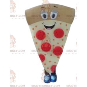 Pizzaplak BIGGYMONKEY™ mascottekostuum, pizzakostuum