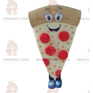 Pizzaskive BIGGYMONKEY™ maskotkostume, pizzakostume