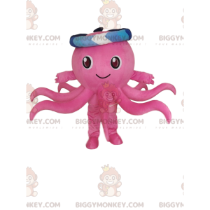 Pink octopus BIGGYMONKEY™ mascot costume, octopus costume