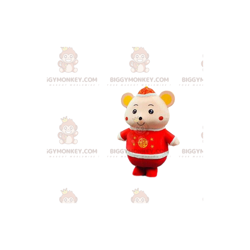 Muis BIGGYMONKEY™ mascottekostuum, knaagdierkostuum, rode muis Muis BIGGYMONKEY™ mascottekostuum, knaagdierkostuum, rode muis