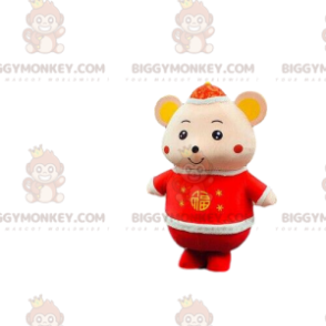 Mouse BIGGYMONKEY™ mascot costume, rodent costume, red mouse –