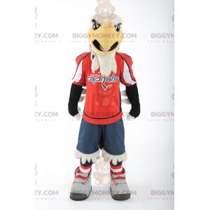 Zwart en geel witte adelaar BIGGYMONKEY™ mascottekostuum -