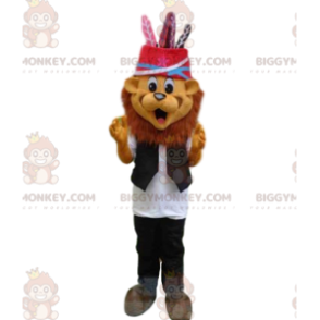 Festive Lion BIGGYMONKEY™ Mascot Costume, Classy Dress Up Tiger