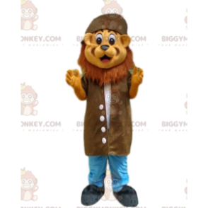 Στολή μασκότ Lion BIGGYMONKEY™, στολή εξερευνητή, φανταχτερό φόρεμα τυχοδιώκτη - Μασκότ λιονταριών - BiggyMonkey.com