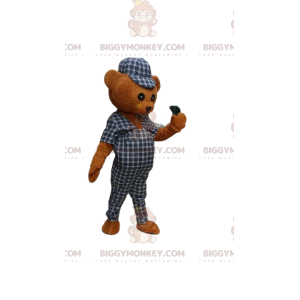 Teddy bear BIGGYMONKEY™ mascot costume, brown bear costume