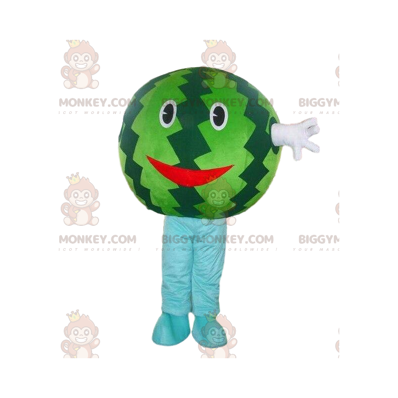 Costume de mascotte BIGGYMONKEY™ de pastèque, costume de melon Costume de mascotte BIGGYMONKEY™ de pastèque, costume de melon
