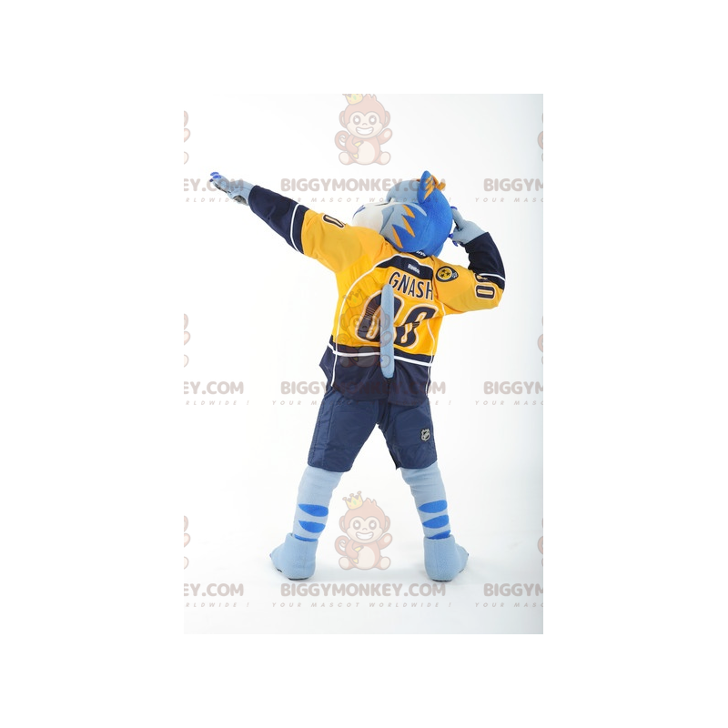 Blue White and Yellow Tiger BIGGYMONKEY™ Mascot