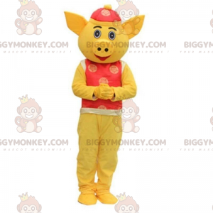 Costume de mascotte BIGGYMONKEY™ de cochon, costume d'Asie