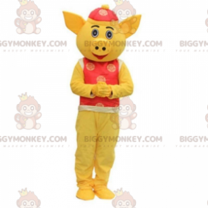 Pig BIGGYMONKEY™ Mascot Costume, Asia Costume, Asia Yellow Animal - Pig Mascots - BIGGYMONKEY_08290 - BiggyMonkey.com