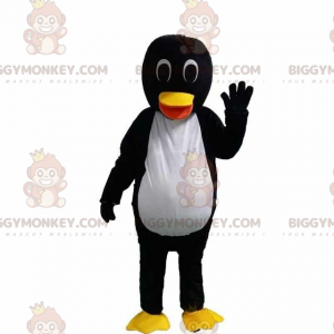 Penguin BIGGYMONKEY™ mascot costume, ice floe costume, winter