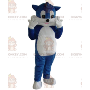 Kostým maskota kočky BIGGYMONKEY™, kostým kocourka, maškarní šaty modré kočky - Kočičí maskoti - BiggyMonkey.com