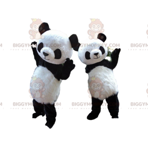 2 BIGGYMONKEY™s panda mascot, panda costumes, Asian animal -