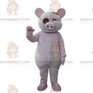 Laughing Pig BIGGYMONKEY™ Traje de mascota, Traje de risa, Animal de granja - Mascotas de cerdo - BiggyMonkey.com