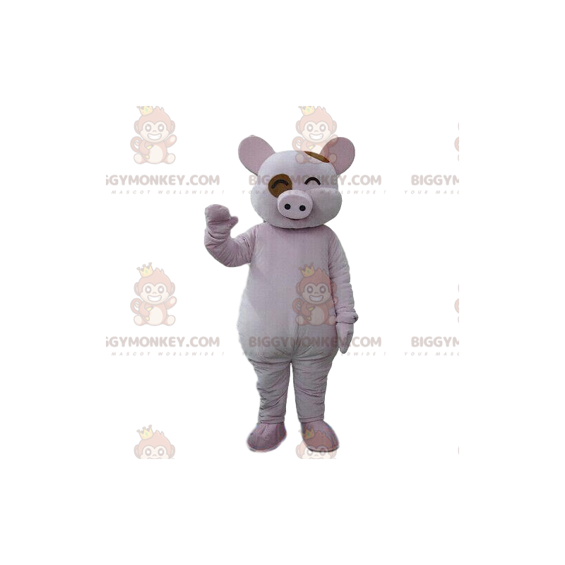 Costume de mascotte BIGGYMONKEY™ de cochon rieur, costume Costume de mascotte BIGGYMONKEY™ de cochon rieur, costume