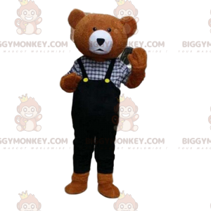 Fato de mascote Teddy BIGGYMONKEY™ com macacão, fato de urso