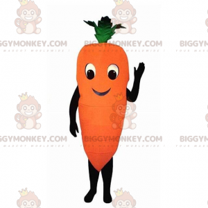 Morot BIGGYMONKEY™ maskotdräkt, morotskostym, grönsaksdräkt -